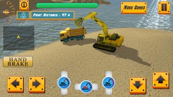 강 모래 굴삭기 시뮬레이터 3D 포스터