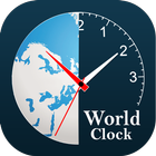 Icona orologio mondiale e fuso orari