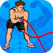 Battle ropes workout icon