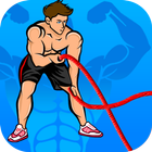 Battle ropes workout icône