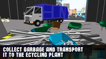 برنامه‌نما Cube Garbage Truck Simulator عکس از صفحه