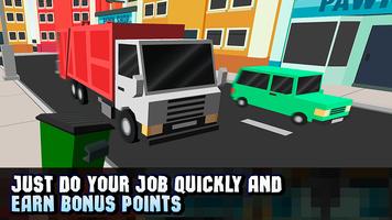 برنامه‌نما Cube Garbage Truck Simulator عکس از صفحه