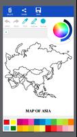 Карта мира раскраска постер