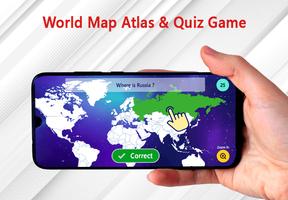 World Map Atlas & Quiz Game Poster