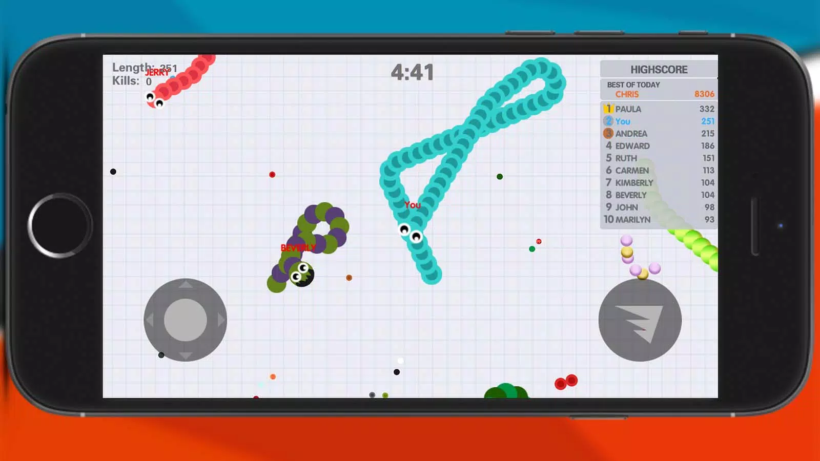 Online Multiplayer Addictive Snake Game: Slither