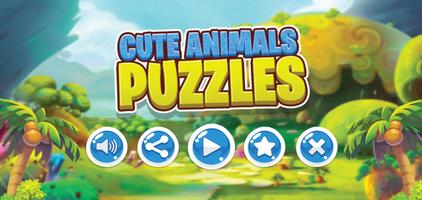 Animals Puzzle - Kids memory poster
