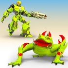 tir robot grenouille: jeux transformation du robot icône