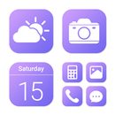 Wow Gradient Violet, Icon Pack APK