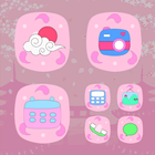 Wow Cute Pink Fox Icon Pack أيقونة