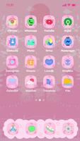 Wow Cute Pink Fox Icon Pack تصوير الشاشة 1