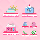 Wow Rabbit Pink Cute Icon Pack Zeichen