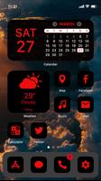 Wow Red Black Theme, Icon Pack 포스터
