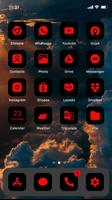 Wow Red Black Theme, Icon Pack syot layar 1