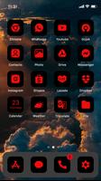 Wow Red Black Theme, Icon Pack 스크린샷 1