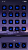 Wow Blue Dark Theme, Icon Pack capture d'écran 1