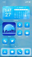 Wow Blue Theme  - Icon Pack Affiche