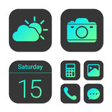 Wow Chocomint Theme, Icon Pack أيقونة