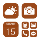 Wow Cinnamon Brown - Icon Pack-icoon