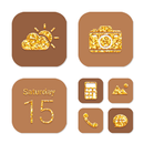 Wow Gold Glitter Icon Pack APK