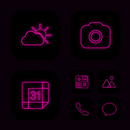Wow Pink Neon Theme, Icon Pack APK