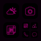 Wow Pink Neon Theme, Icon Pack アイコン