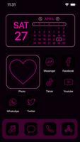 Wow Pink Neon Theme, Icon Pack Affiche