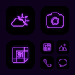 Wow Purple Neon - Icon Pack