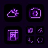 Wow Purple Neon - Icon Pack アイコン