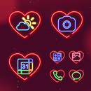 Wow Valentine Neon Icon Pack APK