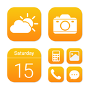 Wow Orange White - Icon Pack APK