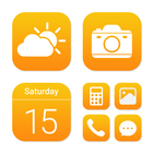 Wow Orange White - Icon Pack icône