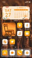 Wow Orange White - Icon Pack Affiche