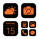 Wow Orange Black - Icon Pack APK