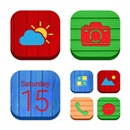 Wow Rainbow Wood Icon Pack APK