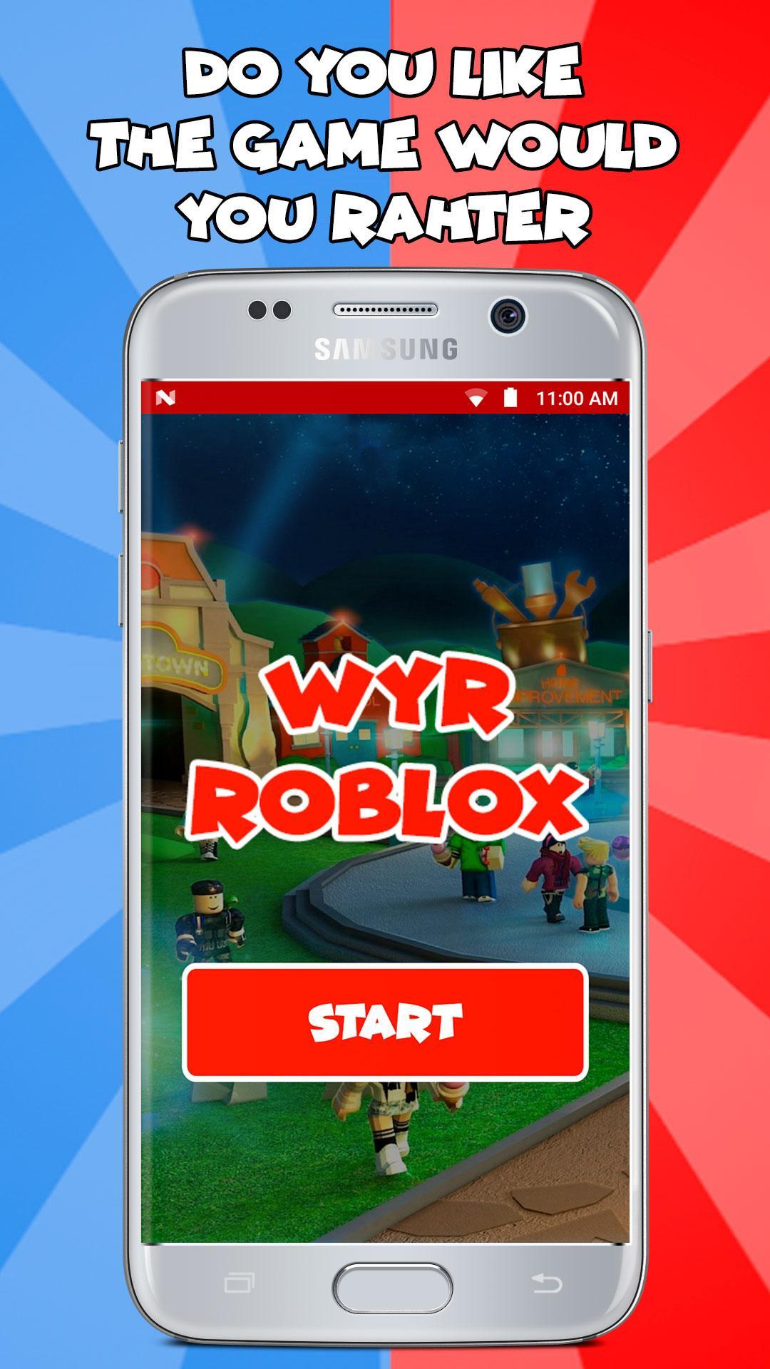 Game Would You Rather Roblox Quiz For Android Apk Download - roblox would you rather minecraft or roblox download