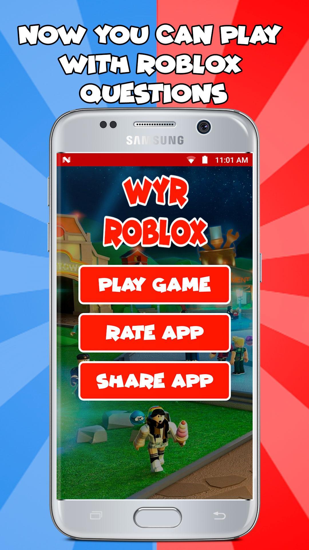 Game Would You Rather Roblox Quiz For Android Apk Download - roblox would you rather minecraft or roblox download