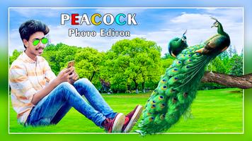 Jeweled Peacock Photo Frame 포스터