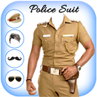 Men Police suit Photo Editor ikon