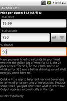 Alcohol Cost Calculator capture d'écran 1
