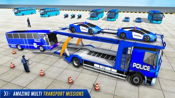 US Police Bus Transport Truck: Airplane Simulator captura de pantalla 3