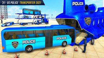 Grand Police Bus Transport Truck: Airplane Games poster