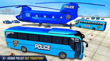 US Police Bus Transport Truck: Airplane Simulator screenshot 1