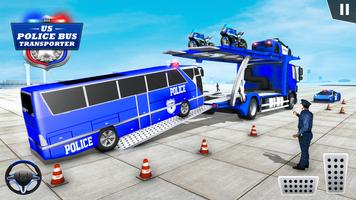 US Police Bus Transport Truck: Airplane Simulator Ekran Görüntüsü 2
