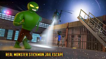 Giant Stickman Prison Escape Cartaz