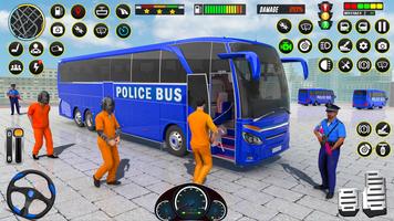 US Police Transporter Bus Game poster