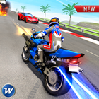 Police Bike Racing Simulator: Bike Shooting Game icône