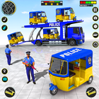 Police Tuk Tuk Transport Games 圖標
