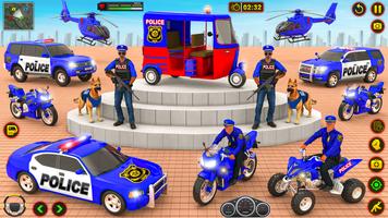Police Tuk Tuk Transport Games اسکرین شاٹ 1