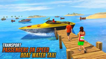 Speed Boat Water Taxi Driving Simulator Affiche