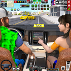 ikon penumpang ambil taksi simulasi